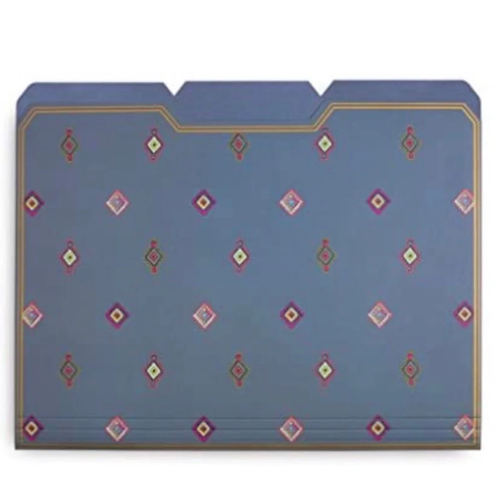 Vera Bradley Retired Stylish Patterned Letter Size Top Tab Flie Folders, Set/6